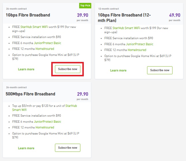 How To Sign Up For A Starhub Broadband Service Via Online Store Greenr Community