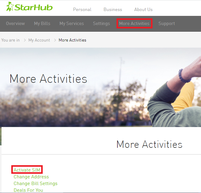 starhub sim card activation