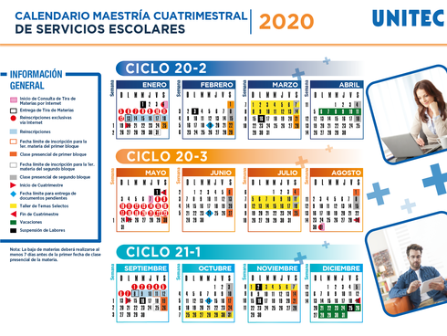 ‎Calendario de Maestría Cuatrimestral  Comunidad UNITEC