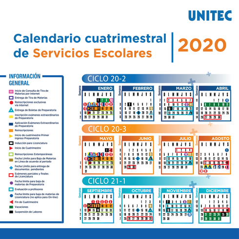 ‎Calendario escolar 2020 | Comunidad UNITEC
